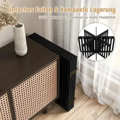 4 panelové bariérové ​​oplocení bezpečnostní brána pro psy skládací schodišťová brána 203 x 60 x 1,5 cm hnědá
