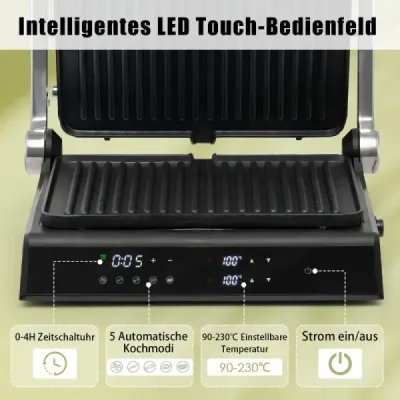 3-v-1 1200W Panini Press Grill s nepřilnavými plotnami elektrický gril
