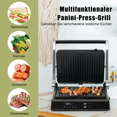3-v-1 1200W Panini Press Grill s nepřilnavými plotnami elektrický gril