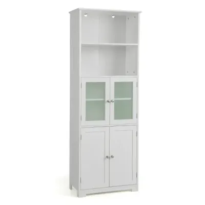 Koupelnová skříňka vysoká 163 cm Volně stojící spíž 60 x 30 x 163 cm Bílá