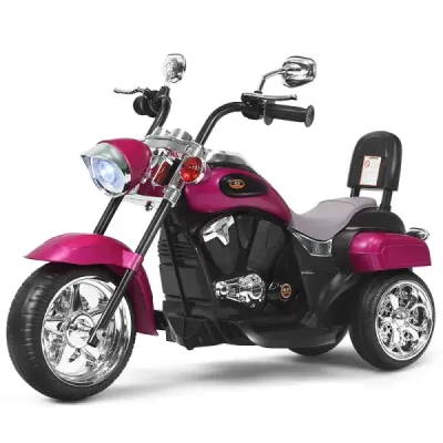 6 V elektrická motorka Motorka na baterie s hudbou 91 x 48 x 64 cm růžová