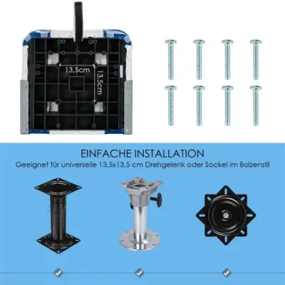 Lodní židle Sada 2 skládacích sedadel 50 x 42 x 52 cm Modrá + bílá