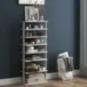 Stojan na boty 7patrový stojan na boty v retro stylu 45 x 25 x 110,5 cm bílý