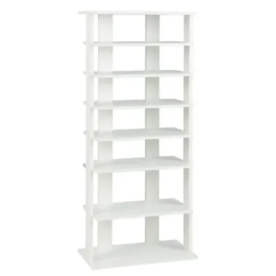 Stojan na boty 7patrový stojan na boty v retro stylu 45 x 25 x 110,5 cm bílý