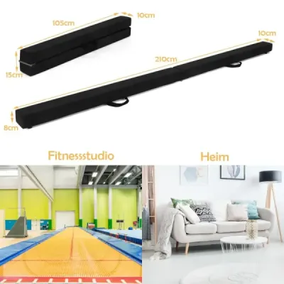 2.1M Balance Beam Gymnastický trénink Skládací odolný Fitness Black