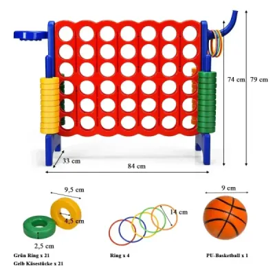 Velká sada zápalek 4 Jumbo Match 4 84 x 33 x 79 cm Červená + zelená