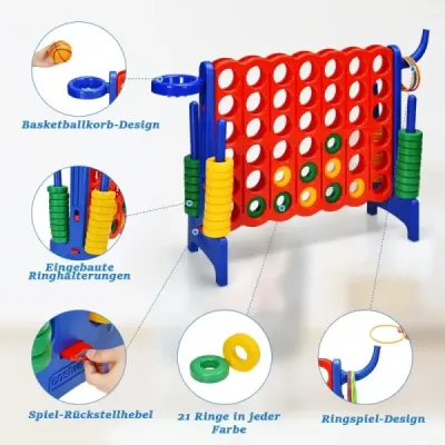 Velká sada zápalek 4 Jumbo Match 4 84 x 33 x 79 cm Červená + zelená