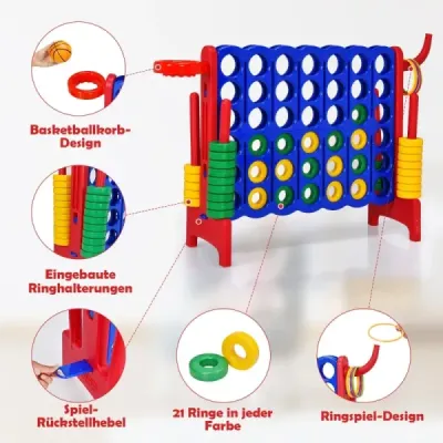 Velká sada zápalek 4 Jumbo Match 4 84 x 33 x 79 cm Červená + zelená