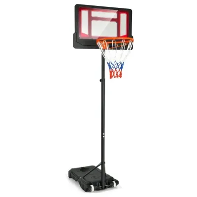 Basketbalový koš pro děti Stojan na koš odolný vůči povětrnostním vlivům s nastavitelnou výškou od 90 do 210 cm