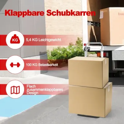 Kapesní vozík Přepravní vozík s teleskopickou rukojetí a sklopnou ložnou plochou