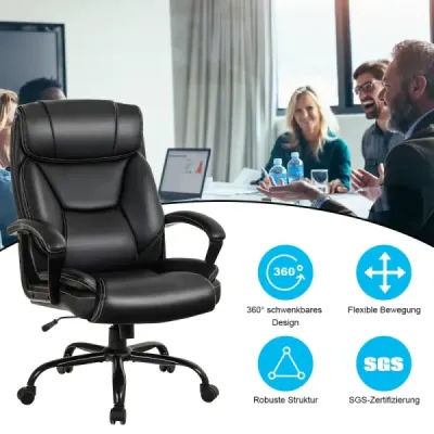 Kancelářské křeslo Manažerské křeslo Výškově nastavitelné počítačové křeslo 360° otočné s nosností do 220 kg