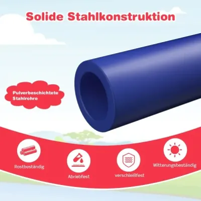 Lezecká kupole a skluzavka Lezecký rám ve tvaru kopule 241,5 x 183 x 91,5 cm Červená barva