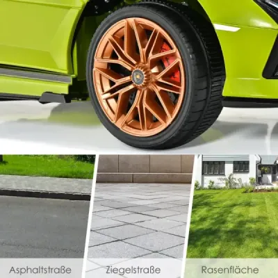 12V Lamborghini dětské elektrické autíčko s 2,4G dálkovým ovládáním Dětské autíčko 3-5km/h s MP3 Zelené