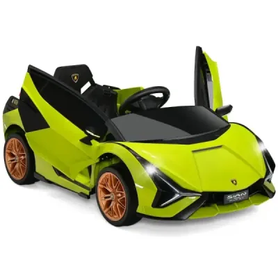 12V Lamborghini dětské elektrické autíčko s 2,4G dálkovým ovládáním Dětské autíčko 3-5km/h s MP3 Zelené