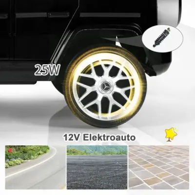 Elektrické autíčko Mercedes Benz s hudbou a světly pro děti od 3 let černé