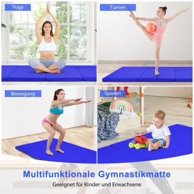 Gymnastická podložka s odnímatelným potahem z PU kůže 240 x 117 x 5 cm Fialová + růžová