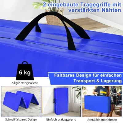 Gymnastická podložka s odnímatelným potahem z PU kůže 240 x 117 x 5 cm Fialová + růžová