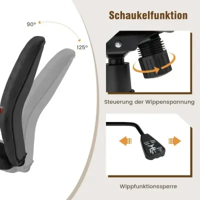 Výškově nastavitelná sametová kancelářská židle s opěradlem do nosnosti 150 kg černá