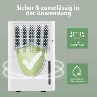 12 l/den odvlhčovač s 24-hodinovým časovačem a 2,2 l nádrží na vodu tichý pro místnosti 10-15 m?