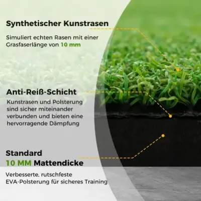 Golfová odpalovací podložka 3 v 1 Vysoce kvalitní odpalovací podložka s umělým trávníkem 152 x 117 cm