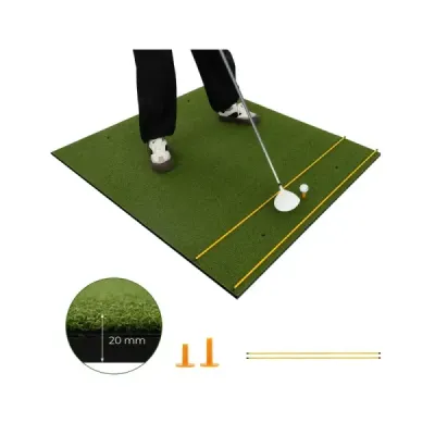 Golfová odpalovací podložka 3 v 1 Vysoce kvalitní odpalovací podložka s umělým trávníkem 152 x 117 cm