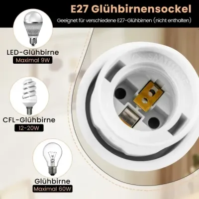 146 cm stojací lampa s nožním spínačem a paticí žárovky E27 a stínítkem Stojací lampa