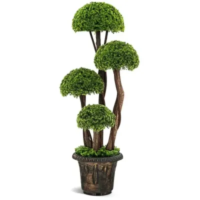 Artificial Topiary Tree z cedrového dřeva dekorativní umělý stromek 90 cm