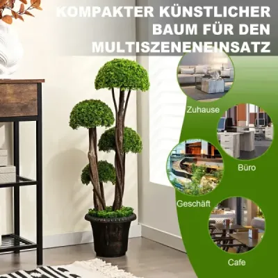 Artificial Topiary Tree z cedrového dřeva dekorativní umělý stromek 90 cm