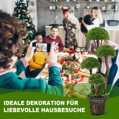 Artificial Topiary Tree z cedrového dřeva dekorativní umělý stromek 90 cm
