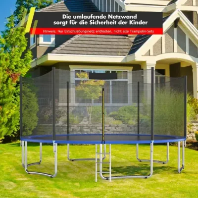 Bezpečnostní síť na trampolínu pro zahradní trampolíny Náhradní vnější síť se zipem a přezkami ? 305 cm