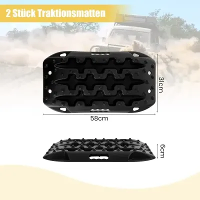 2 kusy nárazníků pískové desky offroad žebřík na písek/bláto/sníh 10 tun černá
