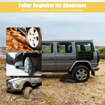 2 kusy nárazníků pískové desky offroad žebřík na písek/bláto/sníh 10 tun černá