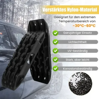 2 kusy nárazníků pískové desky offroad žebřík na písek/bláto/sníh 10 tun černá