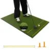 Golfová podložka na odpaliště 2 gumová odpaliště a 2 zarovnávací tyče 6 pozic na odpaliště 152 x 92 cm Tloušťka 20 mm
