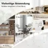 Kovová jídelní židle Sada 4 moderních kuchyňských židlí s ažurovým opěradlem bílá