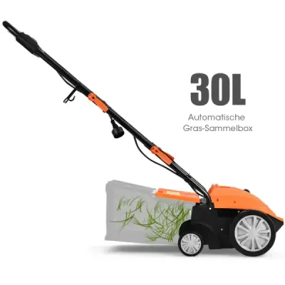Elektrický vertikutátor 1500W vertikutátor a provzdušňovač 2 v 1 104,5 x 51 x 103 cm oranžový