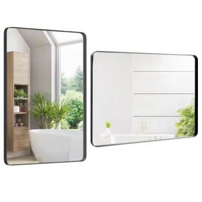 Koupelnové zrcadlo závěsné zrcadlo zrcadlo odolné proti výbuchu kosmetické zrcadlo do koupelny 76,5 x 56 x 3 cm stříbrná