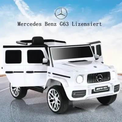 Elektrické autíčko Mercedes Benz pro děti Elektrické dětské autíčko s hudbou a světlomety Bílé