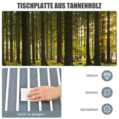 Skládací kempinkový stůl s taškou na plážové pikniky a rybářské výlety šedý