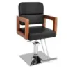 Hydraulické kadeřnické křeslo Salonní křeslo pro kadeřníky s 360-stupňovým otáčením 87 x 60 x 95-110 cm černé