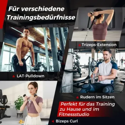 Tricep Cable Pull Down Press 3 Piece Příslušenství pro stroje s hmotností s Tricep Rope