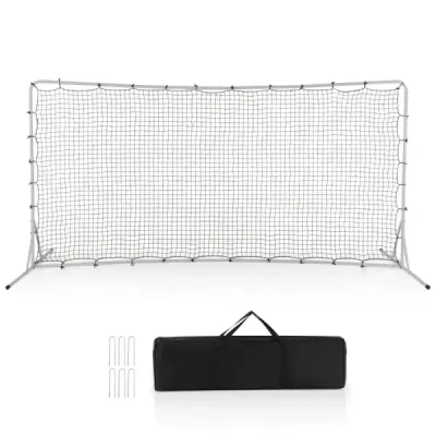 Fotbalová branka pro děti 372,5 x 182,5 cm Fotbalové branky na zahradu Fotbalová branka s přenosnou taškou Bílá