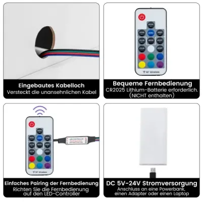 Noční stolek s LED osvětlením Noční stolek se 2 zásuvkami 50 x 40 x 58 cm černý