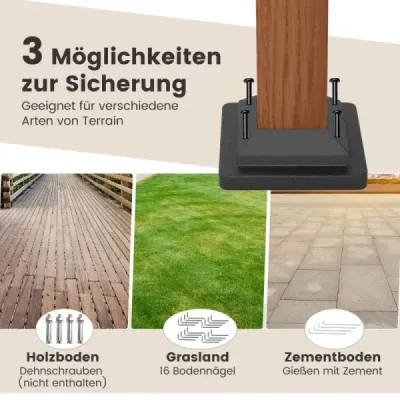 Pergola 3,6 x 3 m se zatahovací střechou Vodotěsný robustní zimní pavilon béžová