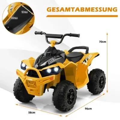 Elektrická dětská čtyřkolka 12V s rychlostí 2,2/4,3 KM/H & Klakson, hudba & LED světla elektrická quad zelená