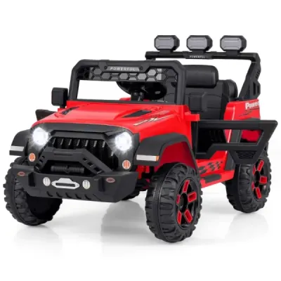 Dětské elektrické autíčko s 2,4G dálkovým ovládáním & USB & Light & Music 12V Dětské auto Jeep Car červené