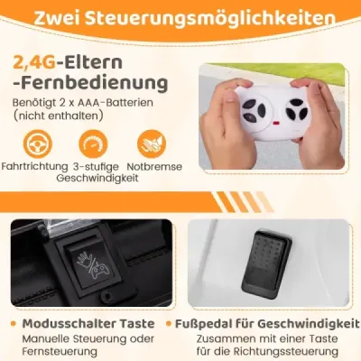 Dětské elektrické autíčko s 2,4G dálkovým ovládáním & USB & Light & Music 12V Dětské auto Jeep Car červené