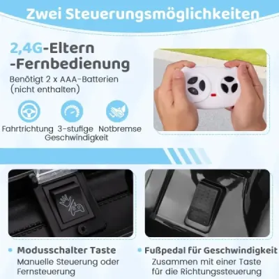 Dětské elektrické autíčko s 2,4G dálkovým ovládáním & USB & Light & Music 12V Dětské auto Jeep Car červené