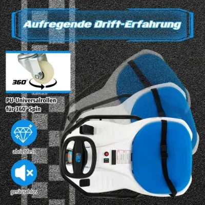 Elektrická motokára pro děti 24V Drift Car pro děti s 360° otáčením Závodní auto pro batolata Modré