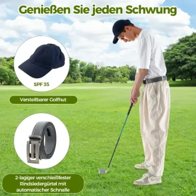 Kompletní golfová dárková sada pro muže Sada golfového příslušenství 3 golfových míčků Golfový dárek v dárkové krabičce